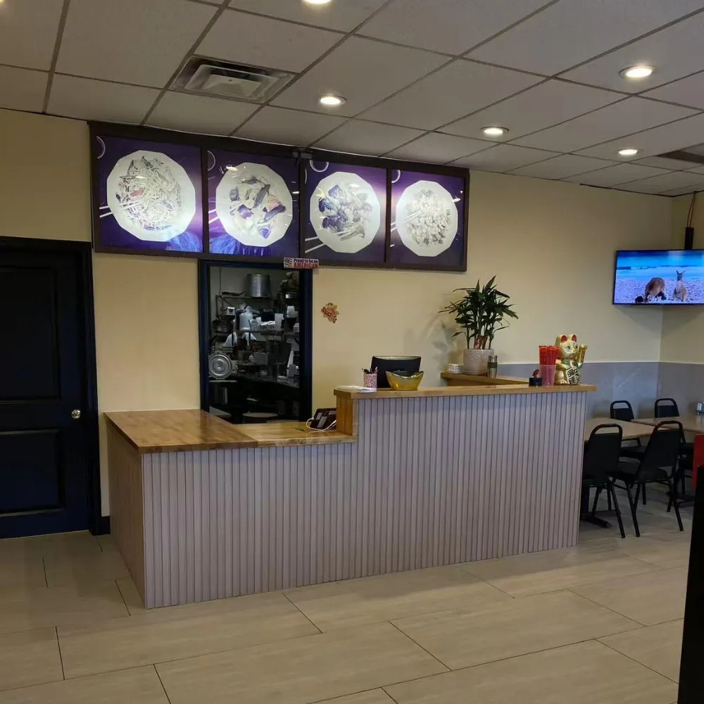 Table setup by window with blinds at Oriental Chinese Restaurant, a Chinese Restaurant in Woburn